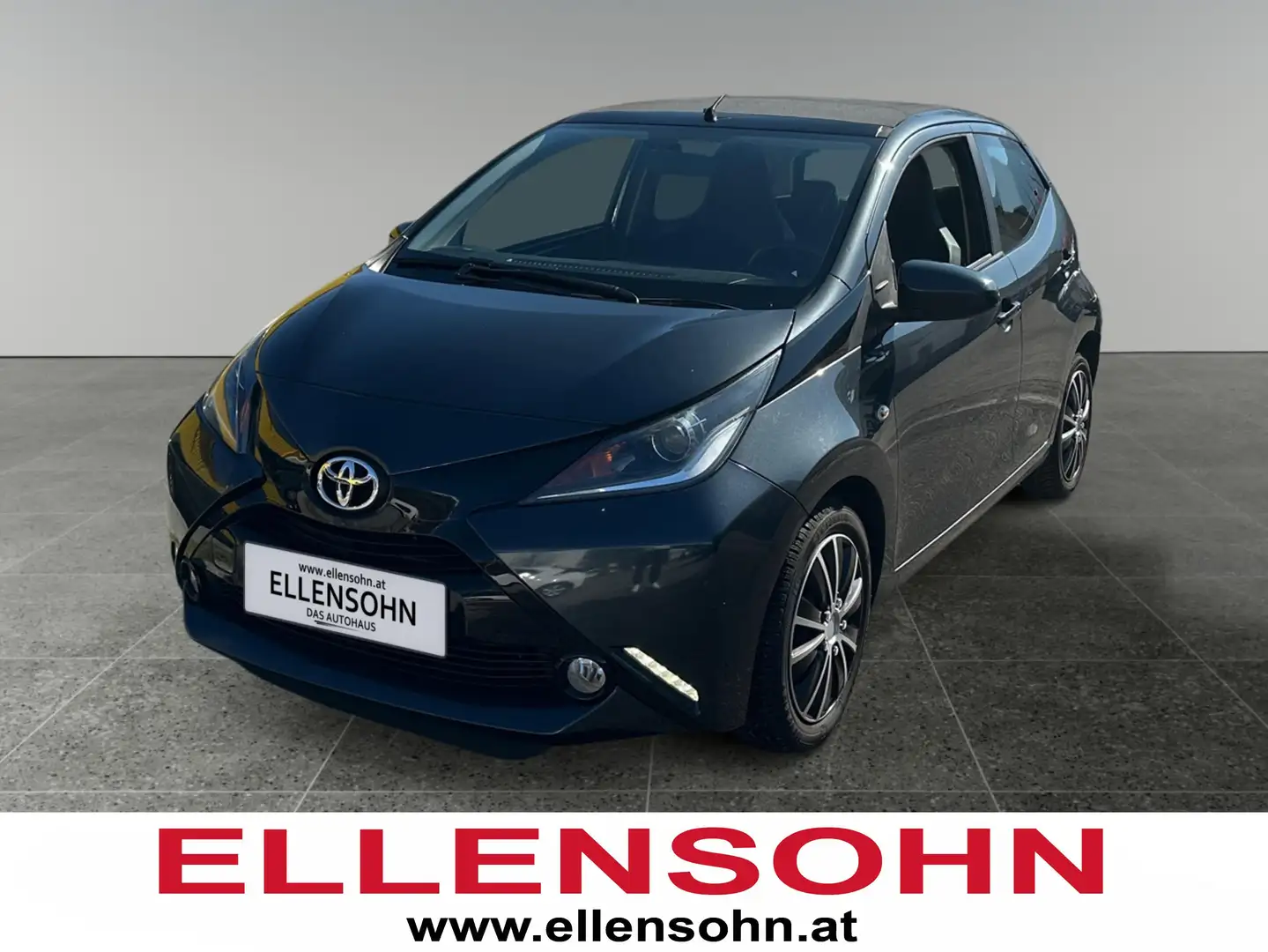 Toyota Aygo 1,0 5-TÜRIG X-WAVE  8-fach bereift! Faltdach! Schwarz - 1
