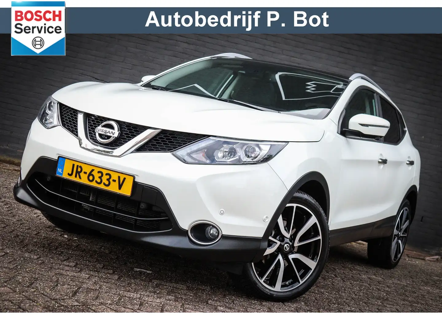 Nissan Qashqai 1.2 Tekna Leder/Panoram/Navi/Camera Wit - 1