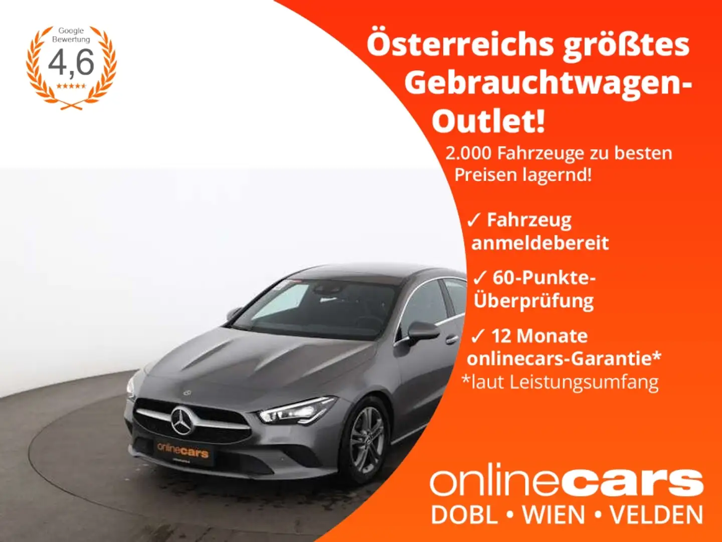 Mercedes-Benz CLA 180 d Aut LED SKY LEDER NAVI ASSIST R-CAM Grau - 1