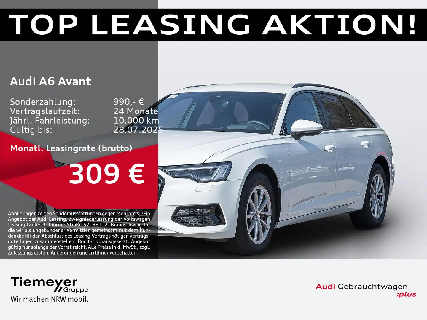 Audi A6 40 TDI ADVANCED MATRIX HuD KAMERA LEDER Weiß - 1