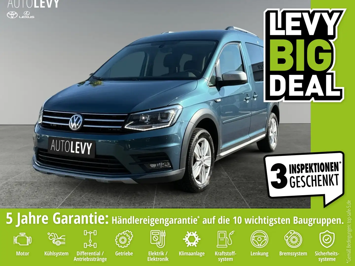 Volkswagen Caddy 2.0 TDI Alltrack *KLIMA*SHZ*AHK*RFK Groen - 1