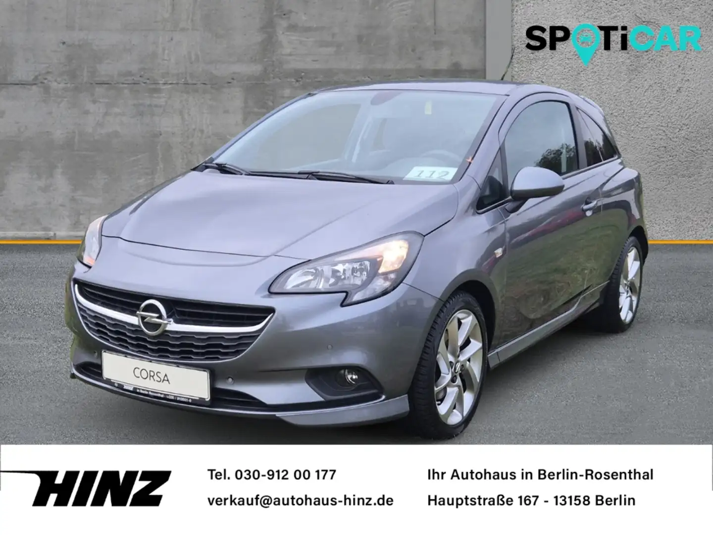 Opel Corsa E Active 3-Türer 1.4 Turbo,Klima,Kamera,PDC Grijs - 1