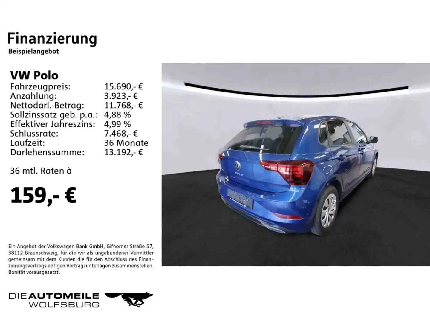 Volkswagen Polo 6 VI 1.0 Fresh LED Blau - 2