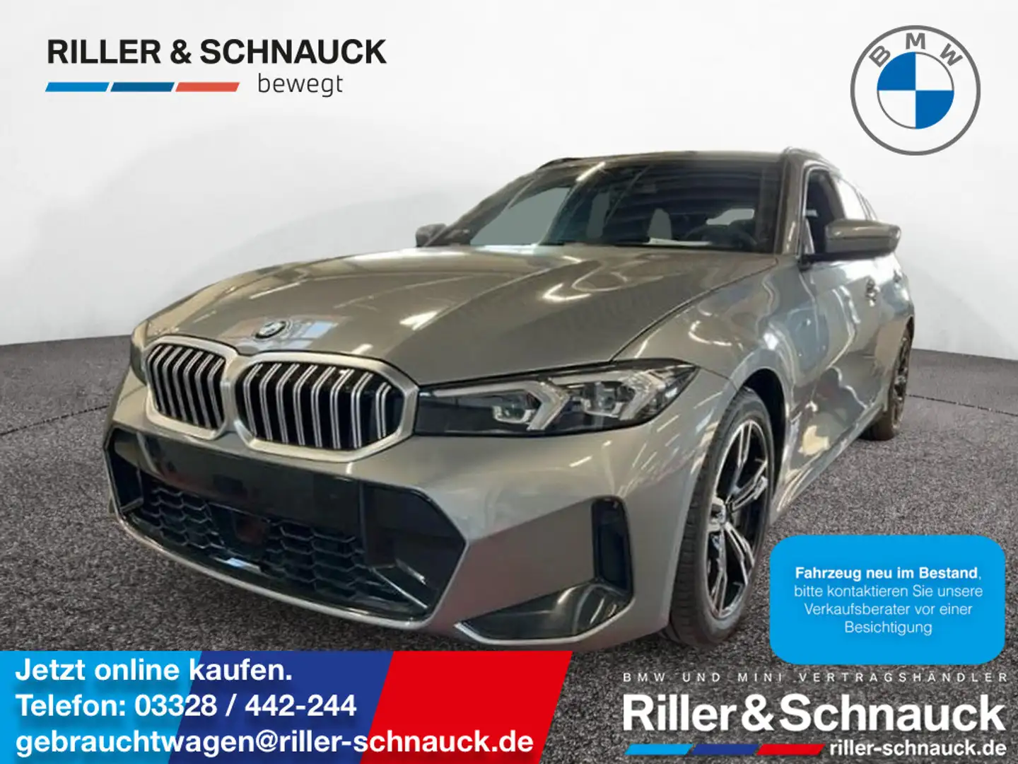 BMW 330 i Touring xDrive M Sport AHK+KAM+ACC+LED+S Grau - 1
