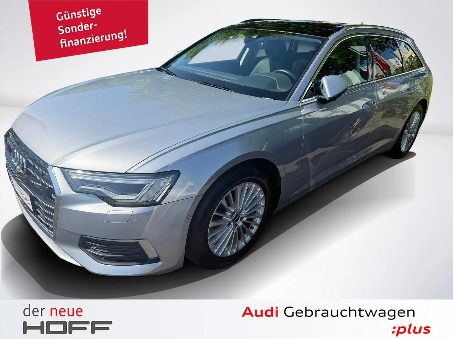 Audi A6 Avant 40 TDI design Pano Matrix 360Kamera ACC Argent - 1