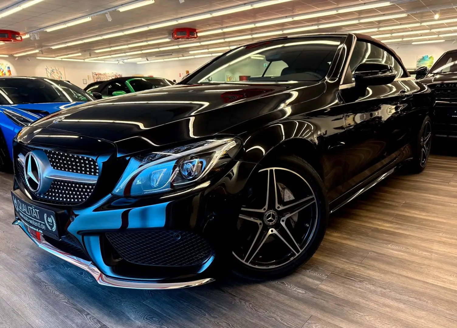 Mercedes-Benz C 200 Cabrio C 200 1 Hand AMG Paket Burmester LED Top Schwarz - 1