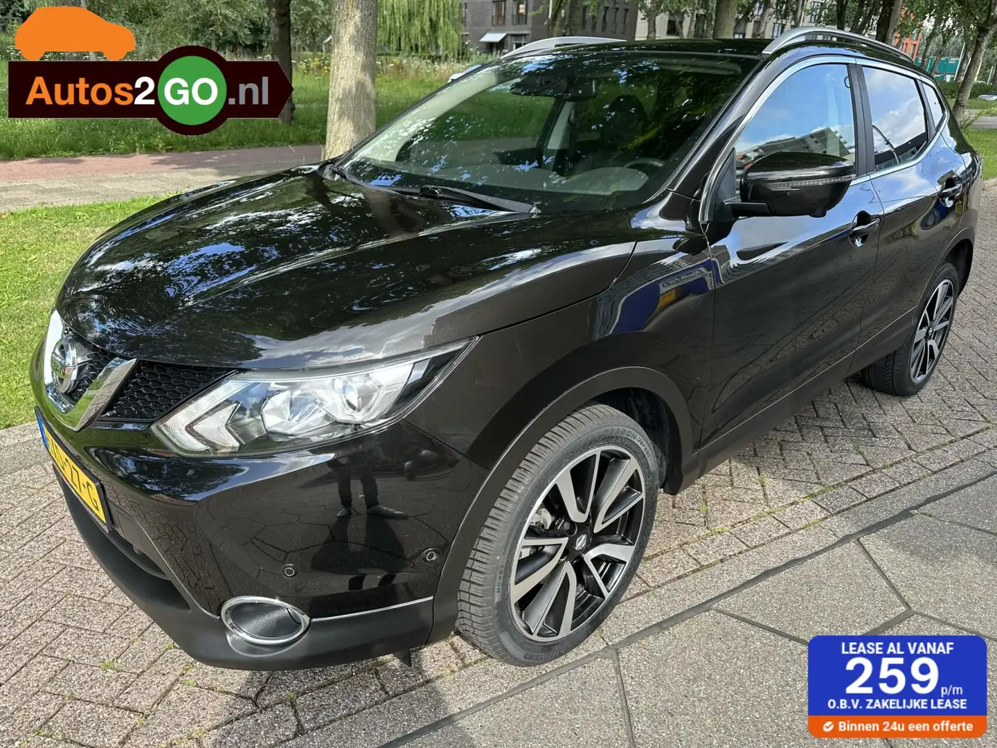 Nissan Qashqai 1.2 Tekna 17" I Navi I 360 camera I Cruise control Zwart - 1