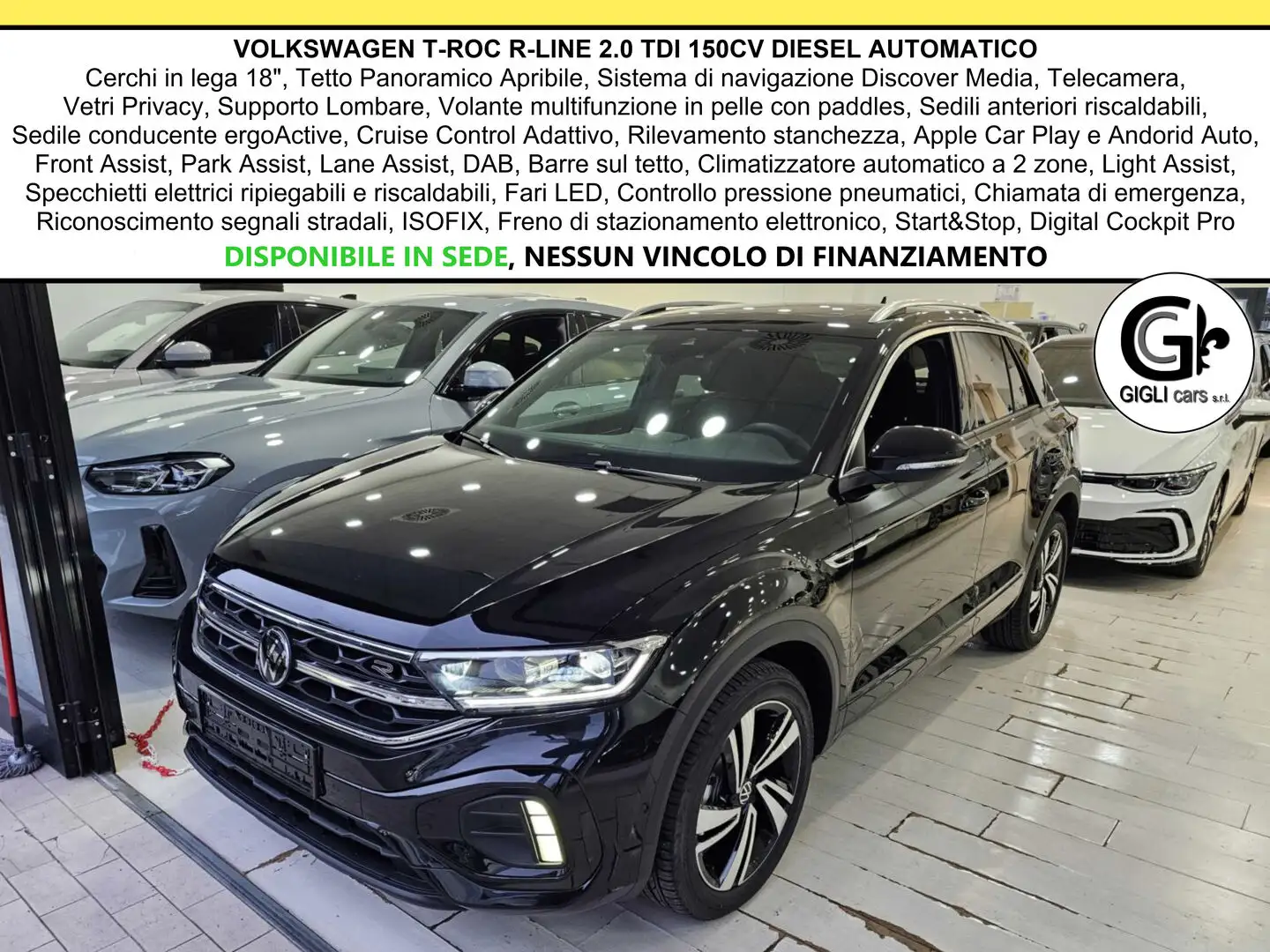 Volkswagen T-Roc 2.0 R-Line DSG Tetto R Line Cam Full Led r line Nero - 1
