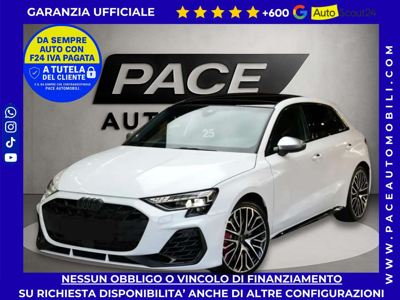 Audi S3 SPORTBACK SPB Q4 SONOS TETTO MATRIX BLACK PACK 19"