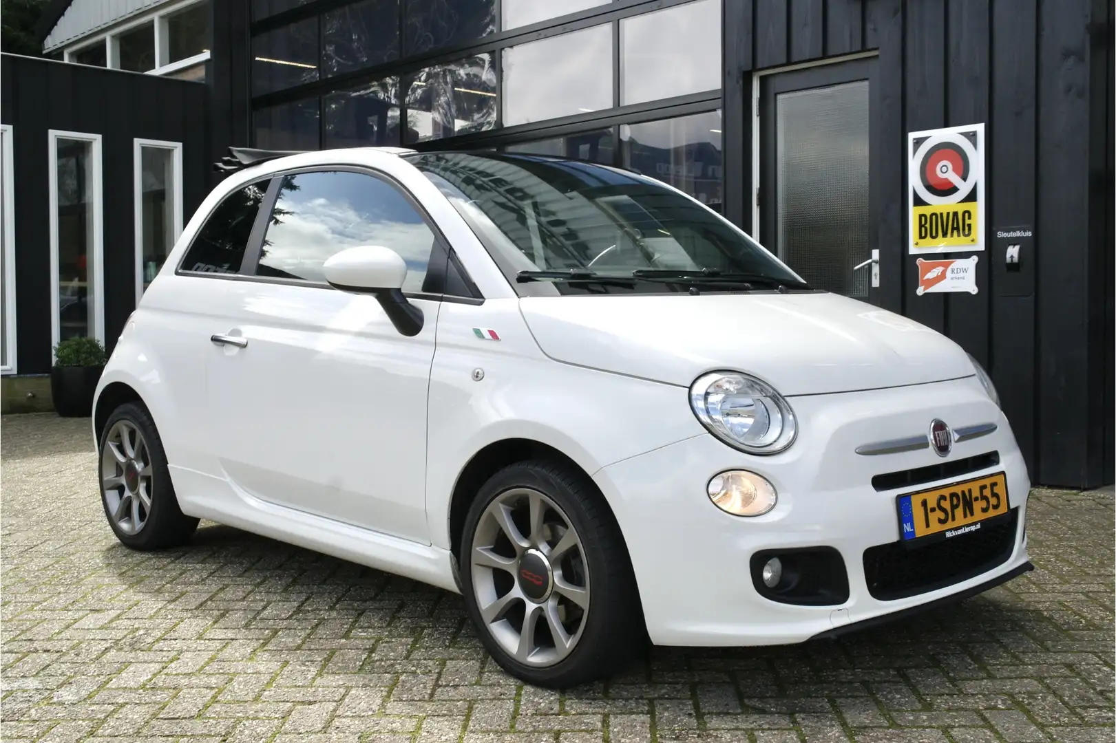 Fiat 500C 0.9 TwinAir 500S / NL-Auto / Airco / Cabrio / Perf Blanc - 1