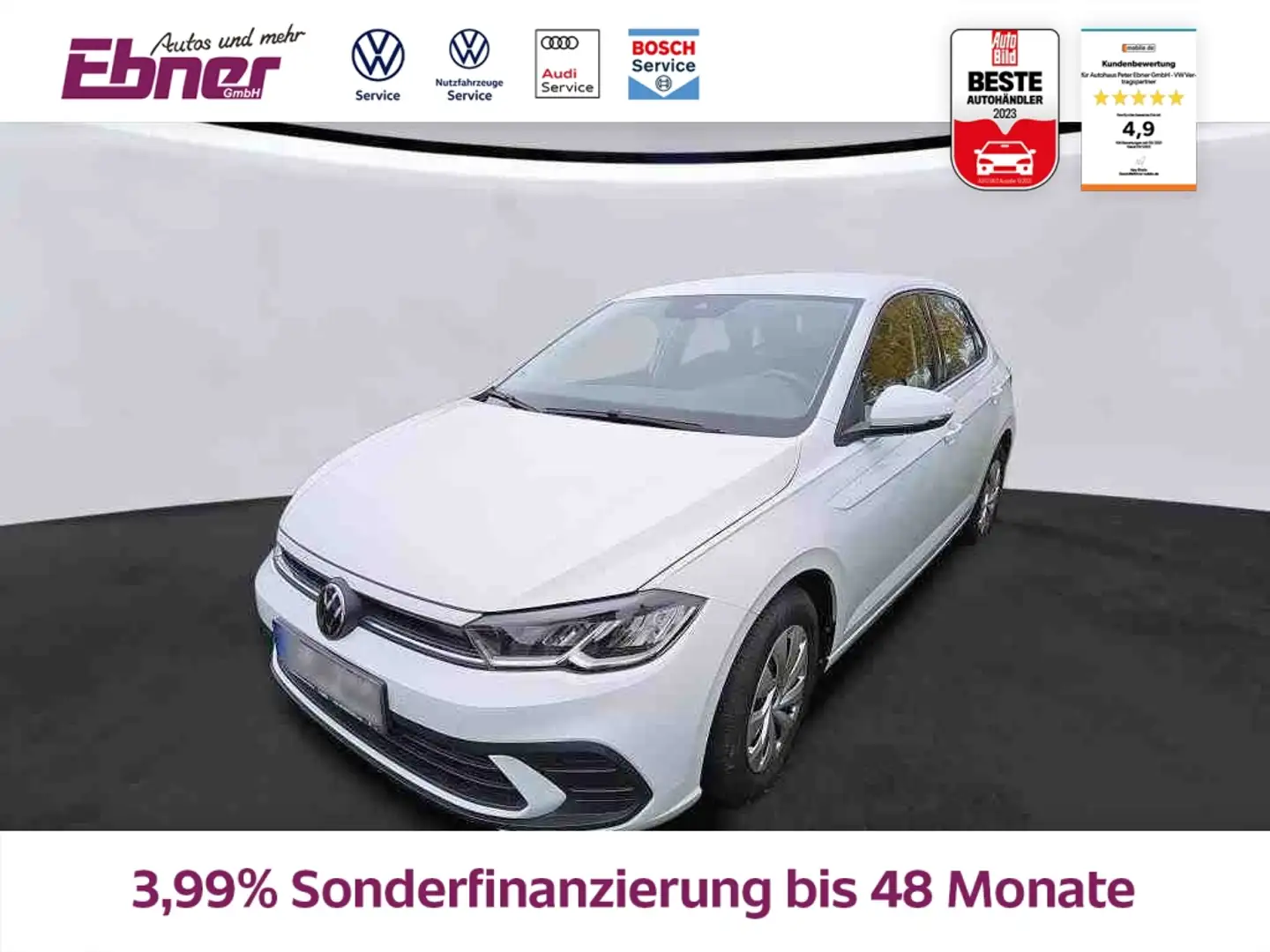 Volkswagen Polo IQ.DRIVE 110PS TSI DSG ACC+LED+NAVI-APP+SITZHZG+2x Weiß - 1