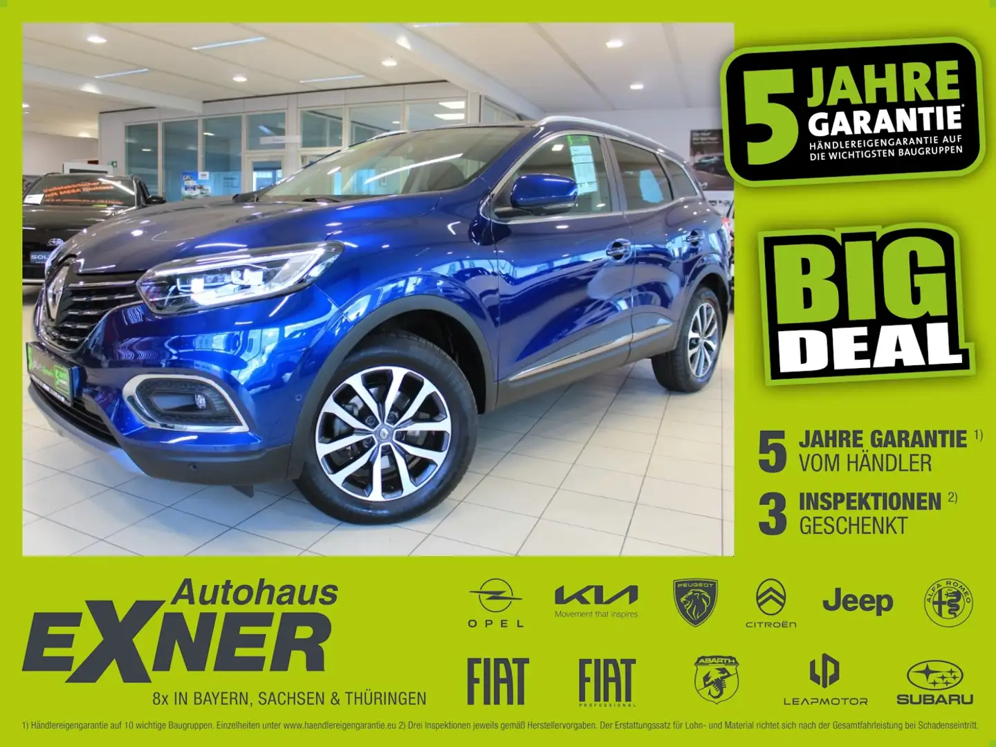 Renault Kadjar 1.3 TCe 140 INTENS GPF AHK+LED+Navi+SHZ Blau - 1