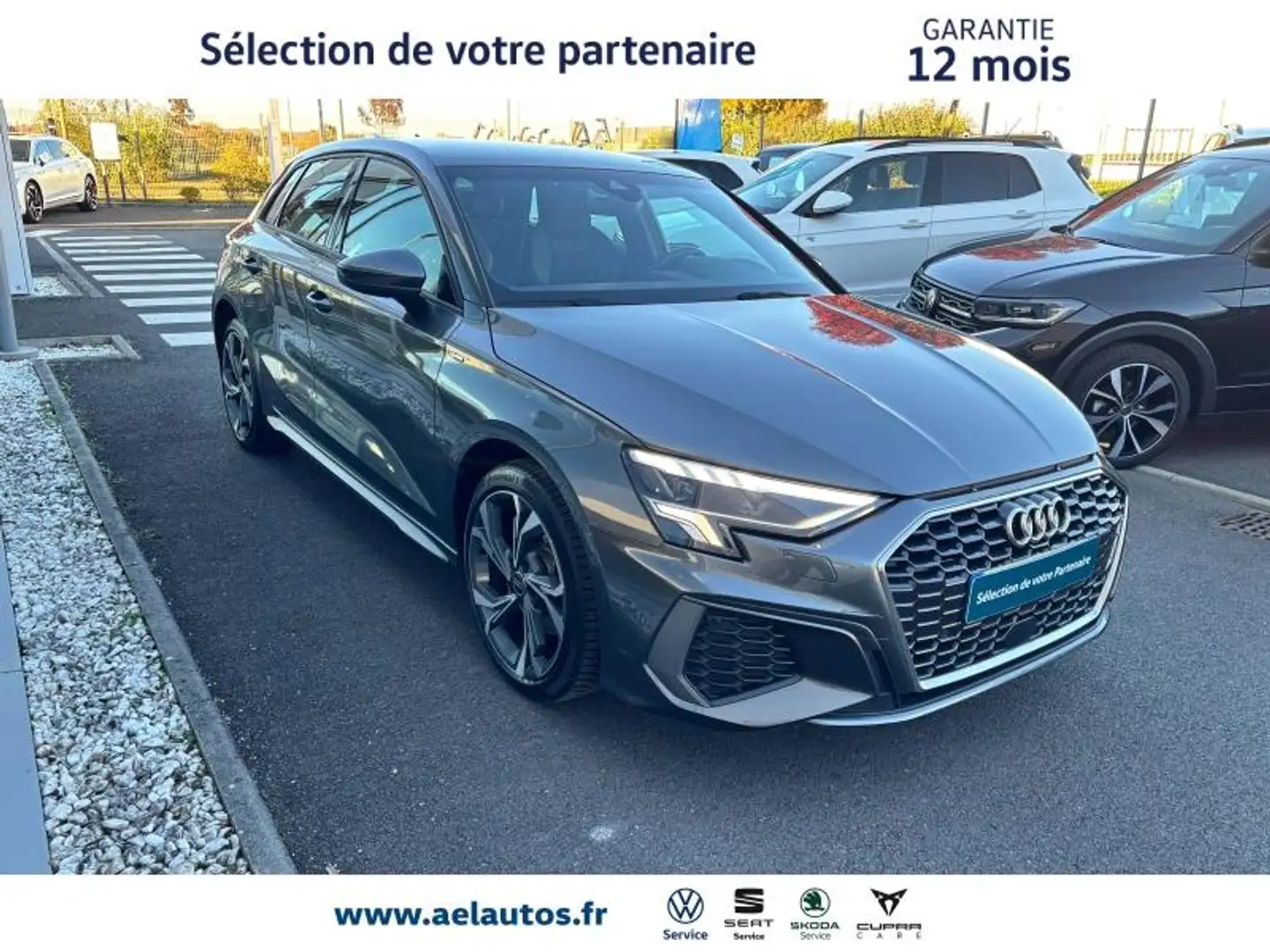 Audi A3 40 TFSI e 204ch S line S tronic 6 Gris - 2