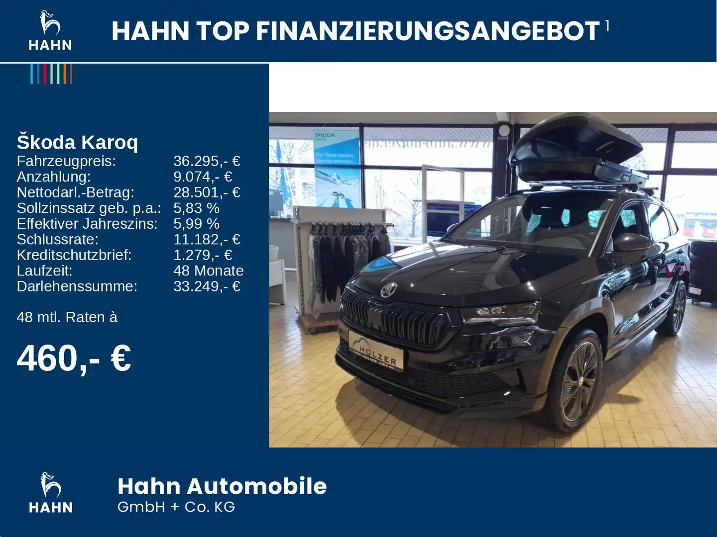Skoda Karoq Sportline 1.5TSI DSG AHK LED Navi Virtual Schwarz - 2