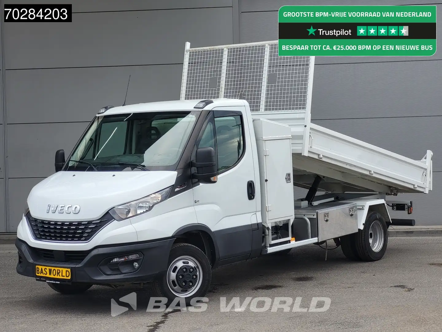 Iveco Daily 35C18 3.0L Automaat Kipper met Kist Dubbellucht 3, Wit - 1