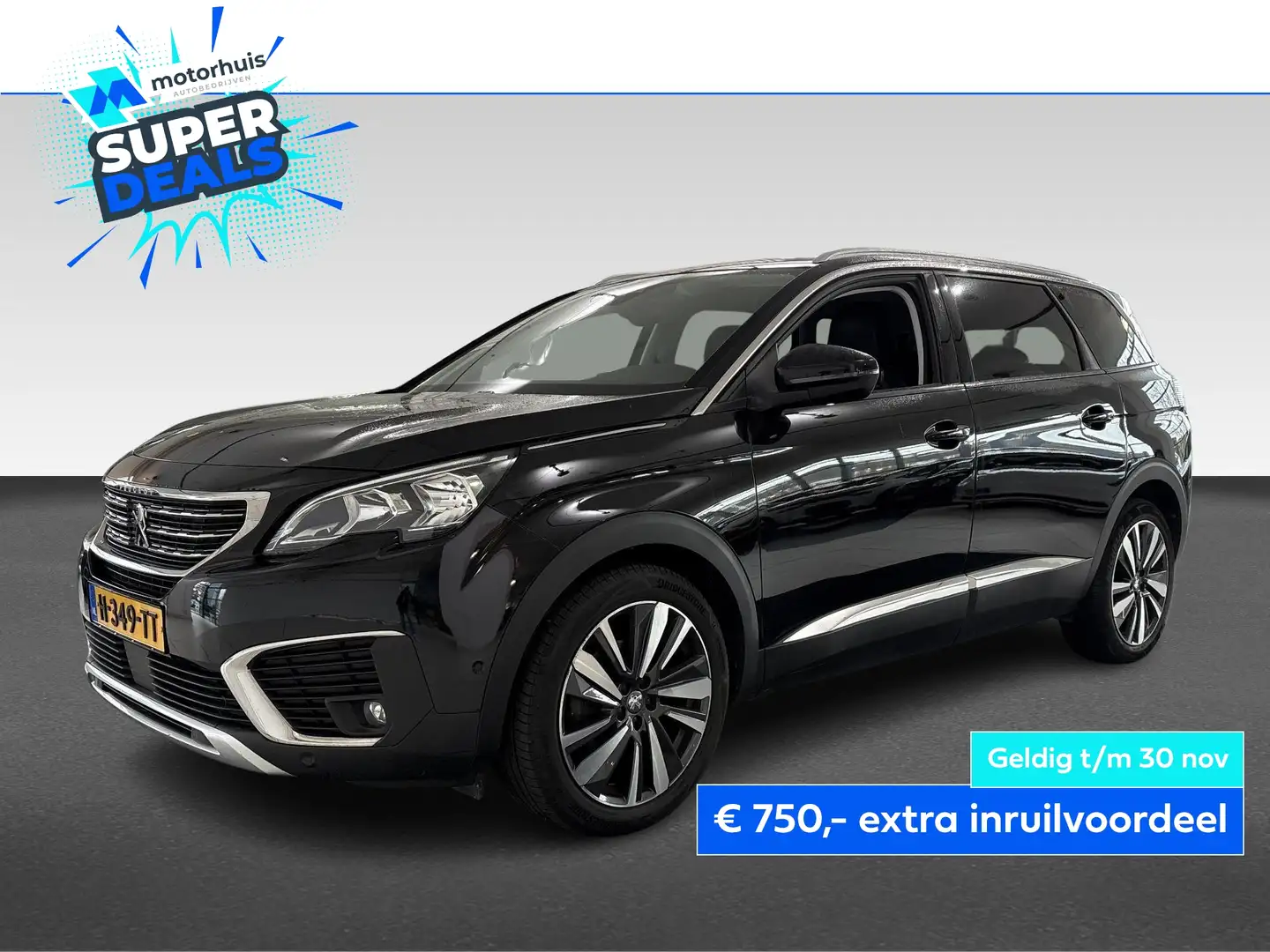 Peugeot 5008 1.2 TURBO 130PK AUTOMAAT PREMIUM 7 ZITS NAVI CAMER Noir - 1