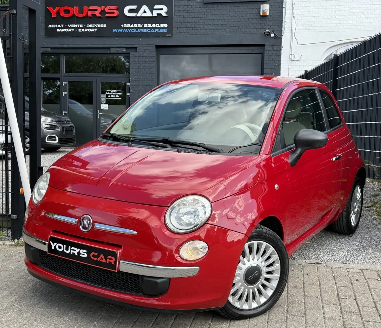 Fiat 500 500 1.2i Lounge - Airco - Garantie 12 Mois !! Rouge - 1