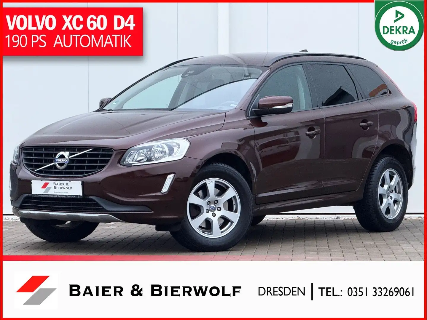 Volvo XC60 D4 Kinetic 2WD 190PS DIESEL AUTOM. PDC AHK Brun - 1
