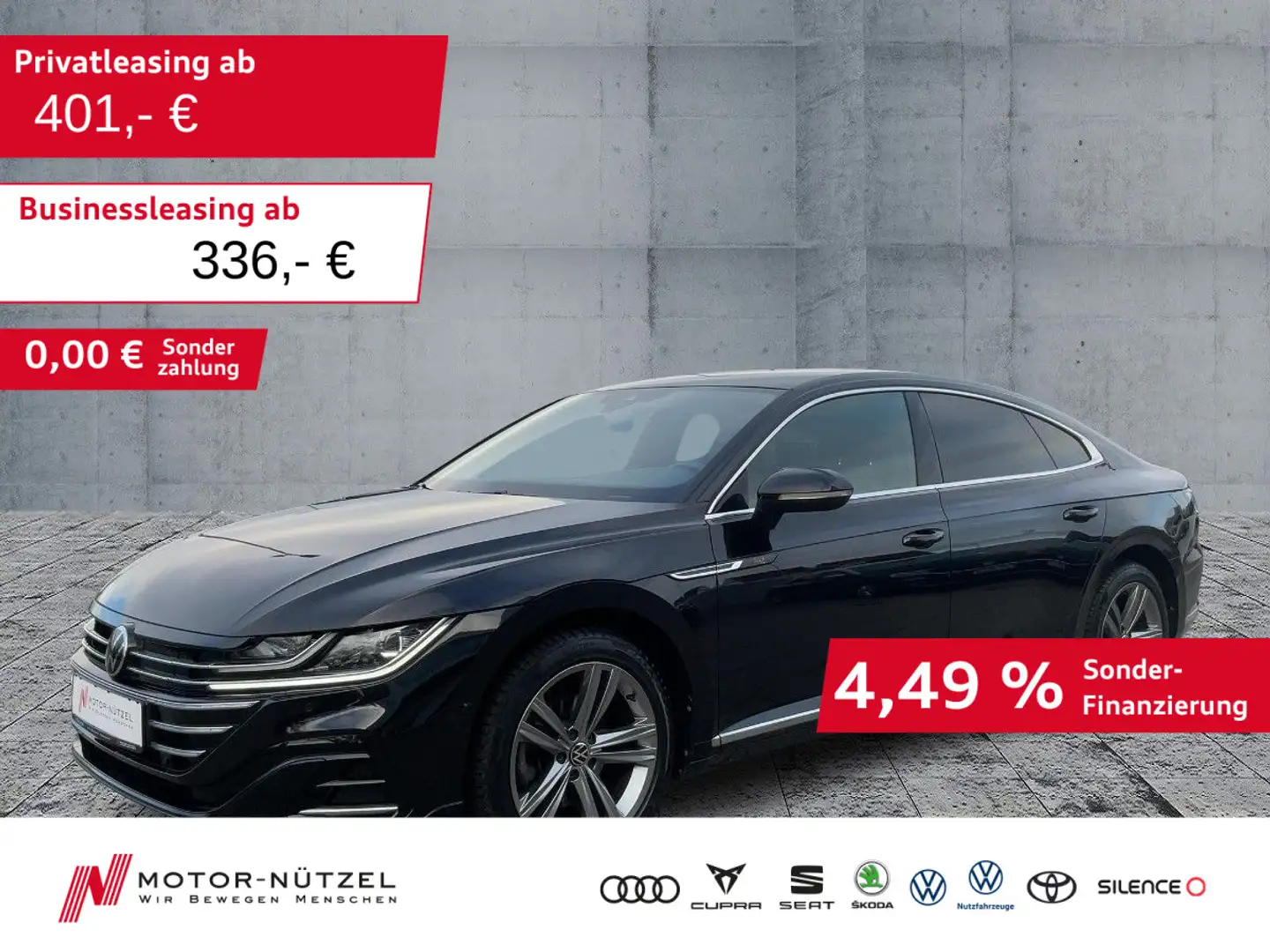 Volkswagen Arteon 1.4 TSI eHYBRID R-LINE IQ+NAV+ACC+SHZ+RFK Schwarz - 1