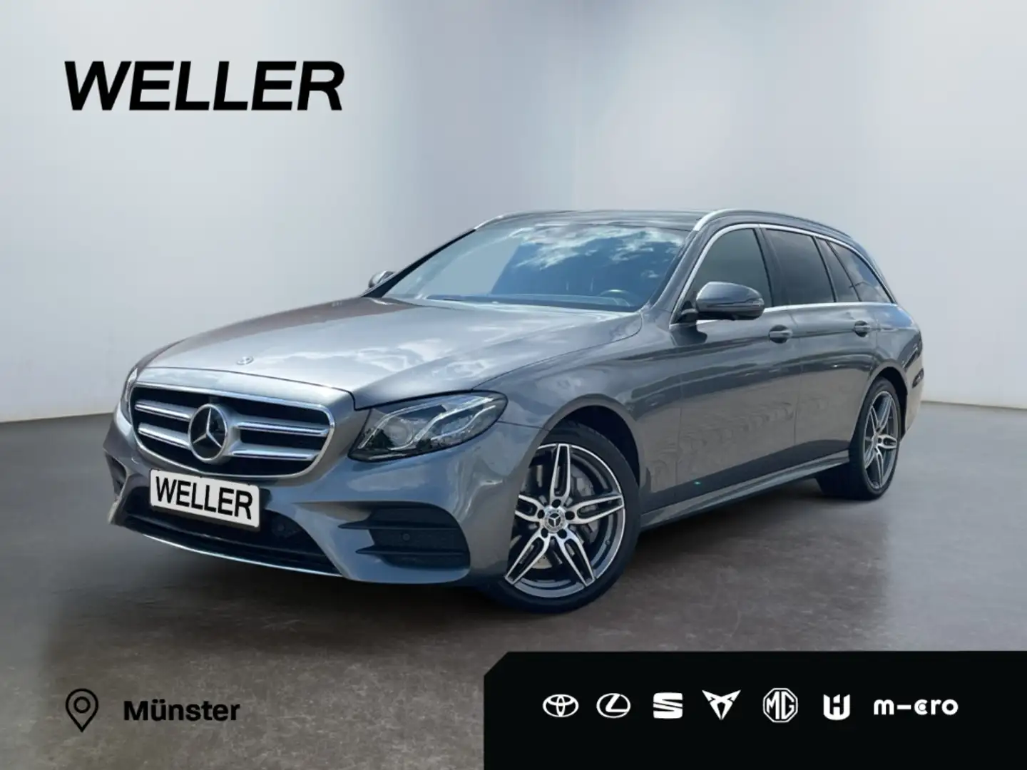 Mercedes-Benz E 400 d 4M T 9G AMG *LED*Distr+*HUD*Burm*360*AHK* Gris - 1