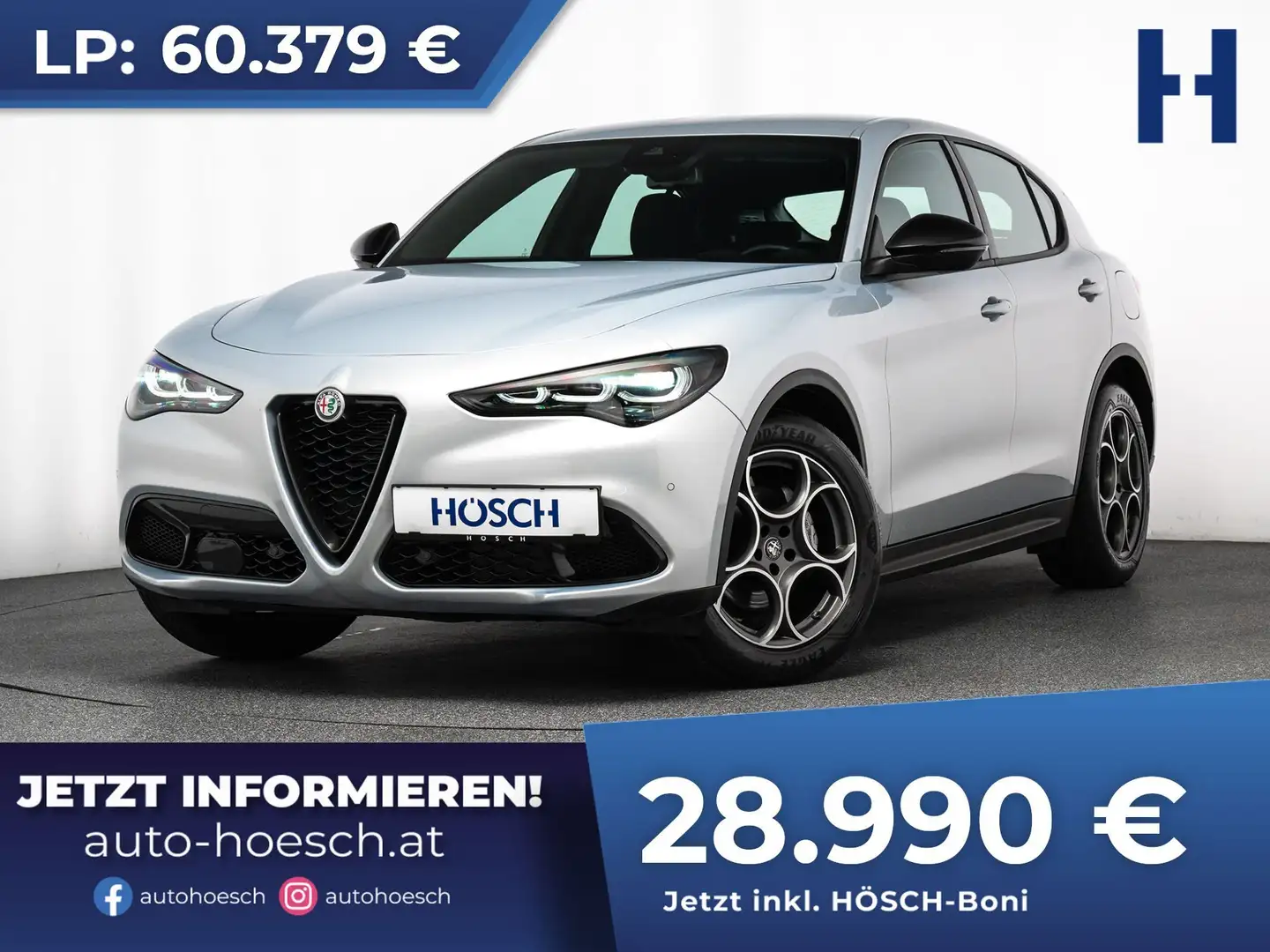 Alfa Romeo Stelvio 2,2 16V 160 SPRINT MATRIX ACC KAMERA 19er Weiß - 1