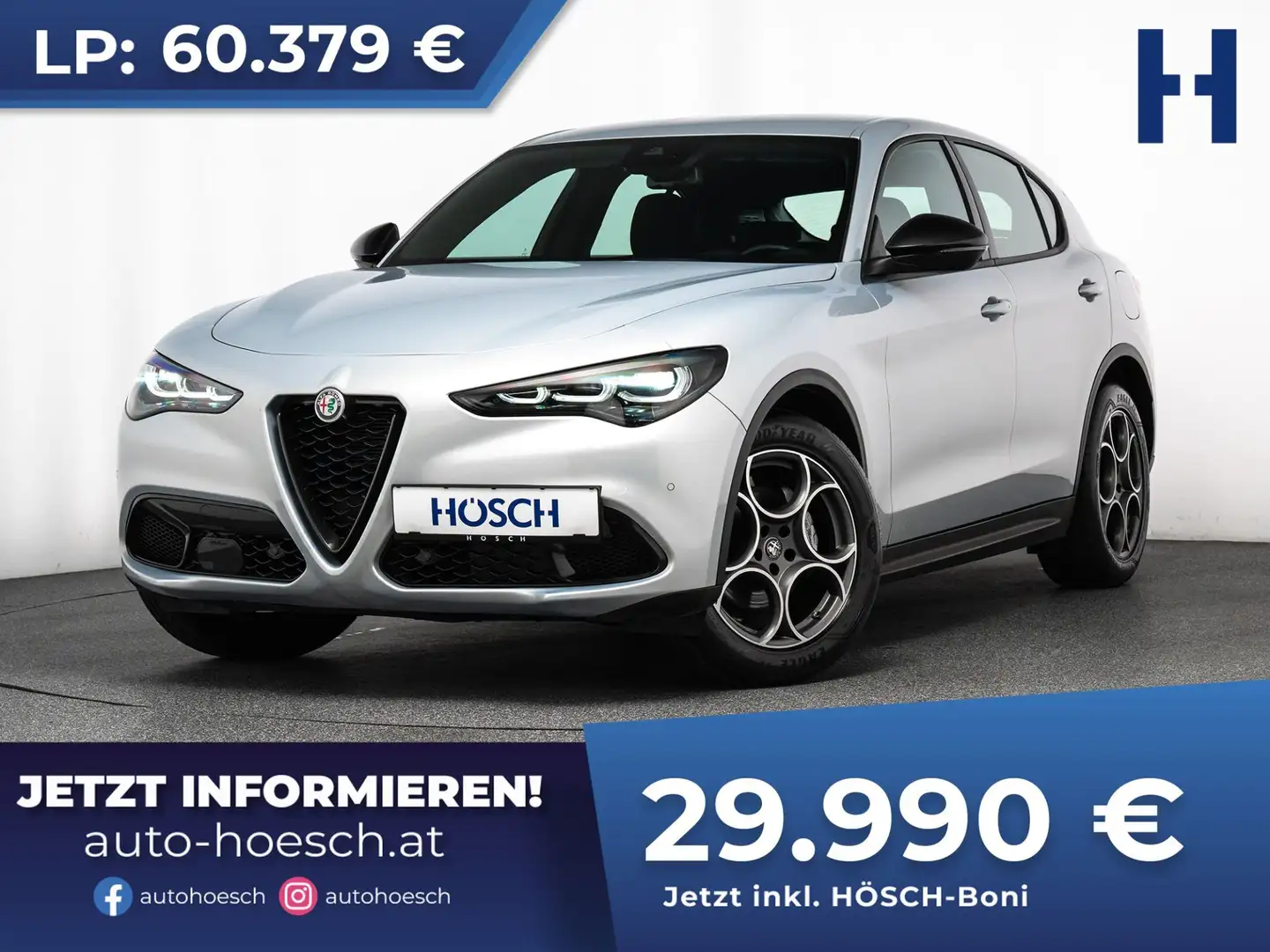 Alfa Romeo Stelvio 2,2 16V 160 SPRINT MATRIX ACC KAMERA 19er Weiß - 1