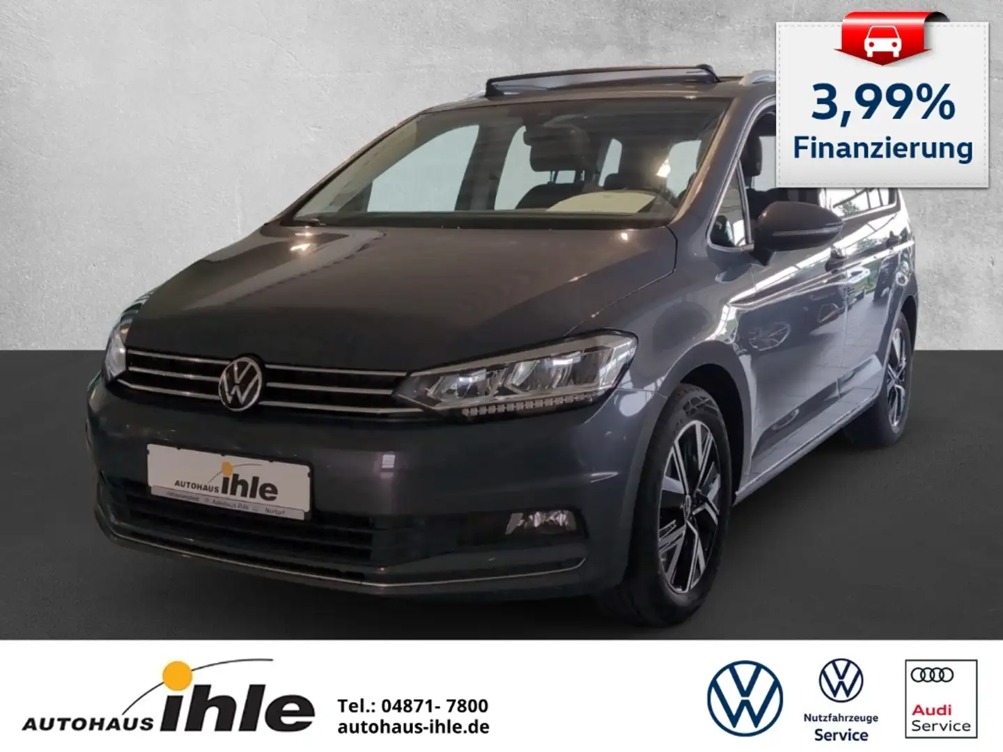 Volkswagen Touran Highline 1,5 TSI DSG PANO.DACH+MASSAGESITZE+AHK Gris - 1