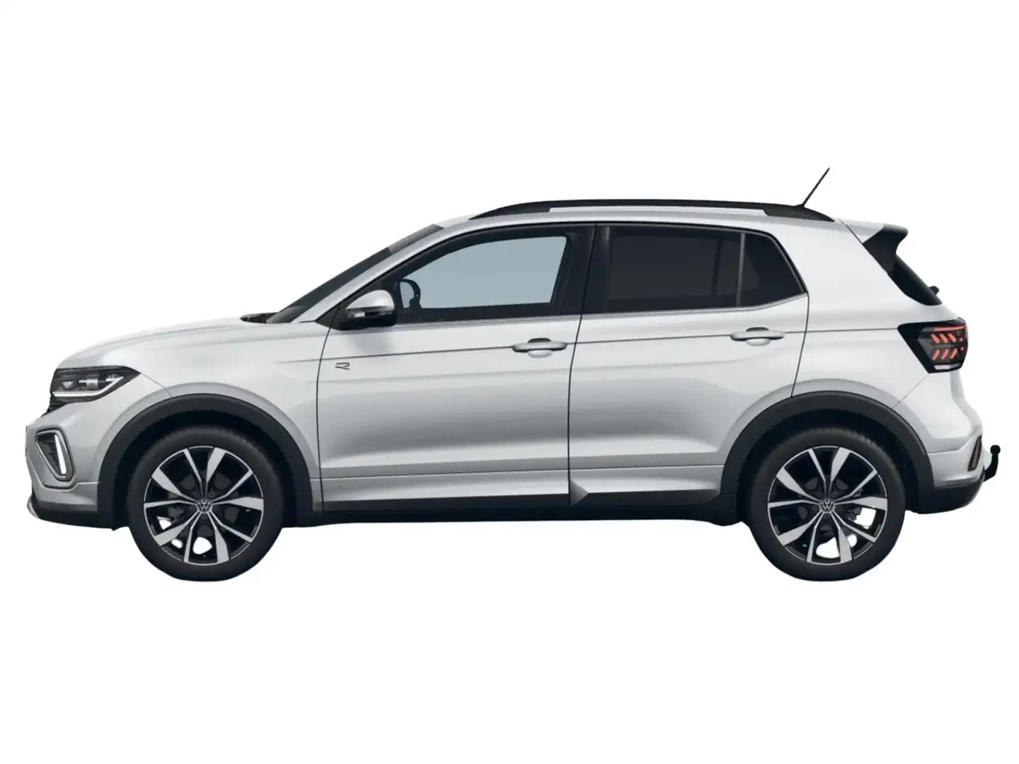 Volkswagen T-Cross R-Line 115PS DSG AHK+IQ.Light+Keyless+Alu18+Kam... Silber - 2