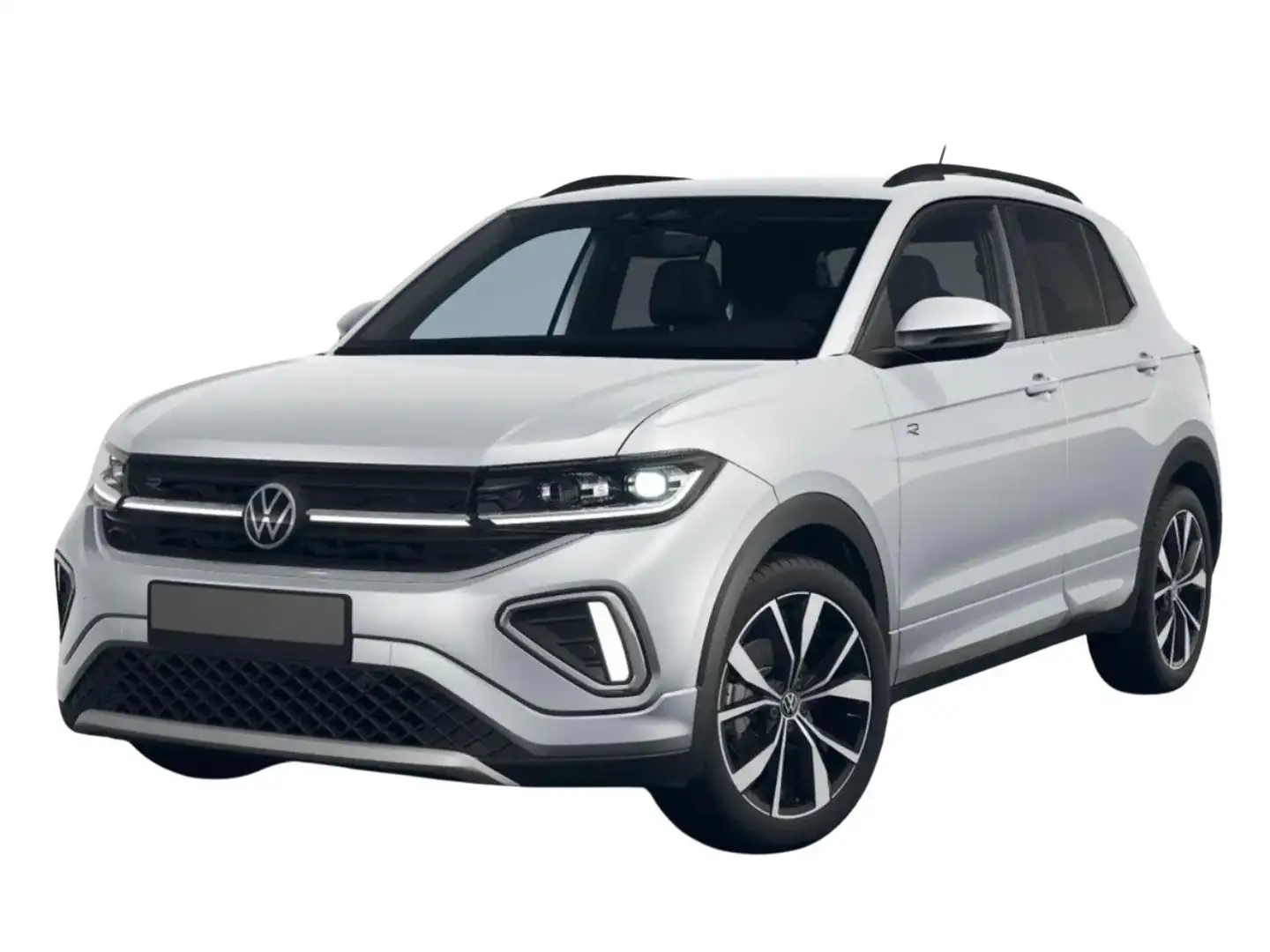 Volkswagen T-Cross R-Line 115PS DSG AHK+IQ.Light+Keyless+Alu18+Kam... Silber - 1