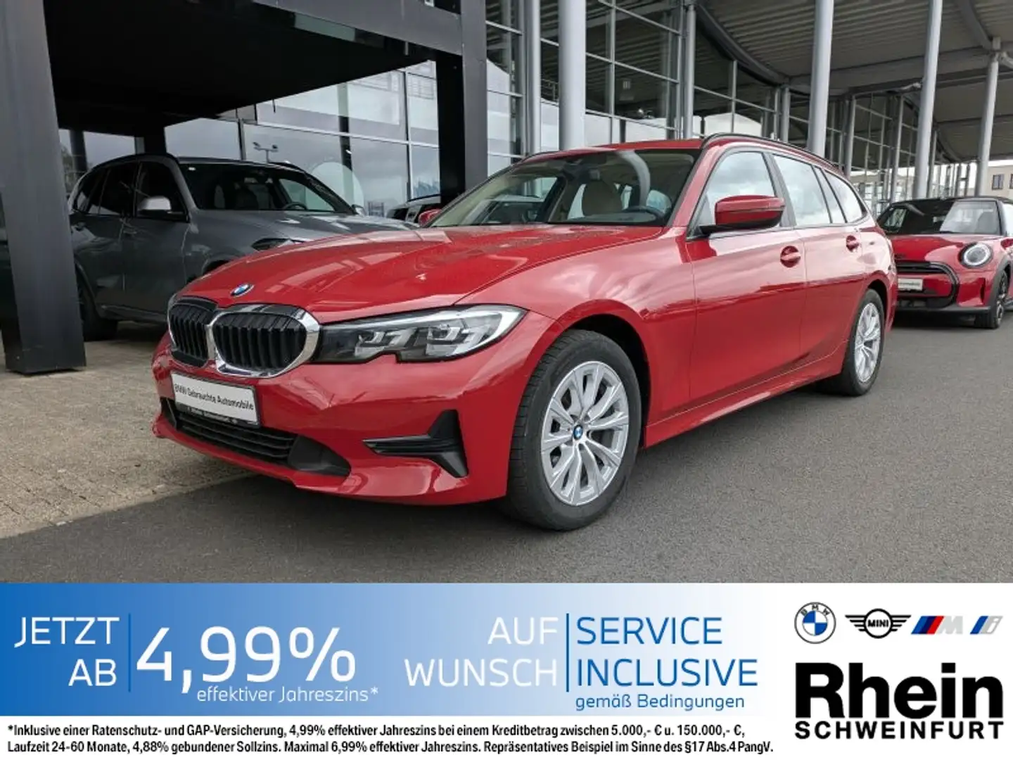 BMW 318 d Tour. Advantage Navi Prof.Glasdach.Leder Rot - 1