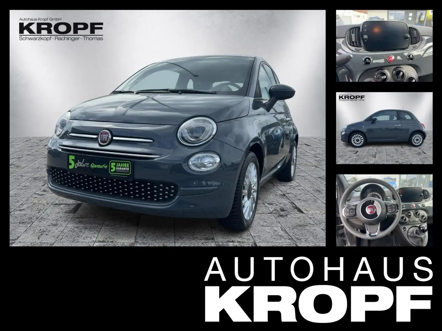 Fiat 500 1.0 Lounge MildHybrid Touchdisplay DAB Alu´s Gris - 1