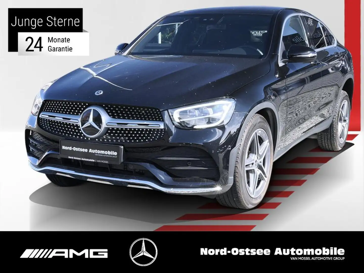 Mercedes-Benz GLC 300 e 4M COUPÉ AMG SPUR TOTWINKEL BURMESTER Zwart - 1