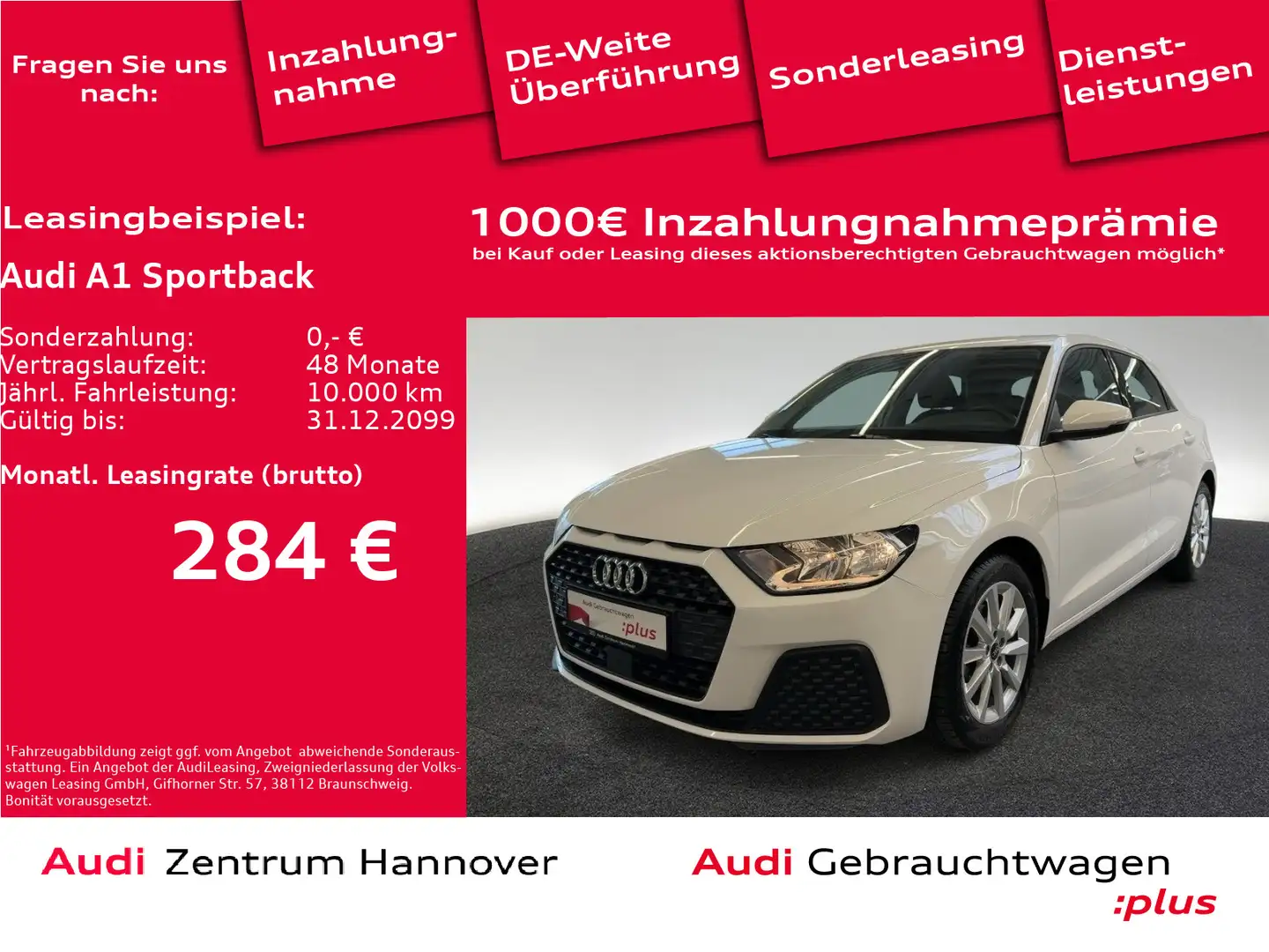 Audi A1 1.0.TFSI Navi Virtual DAB Blanc - 1