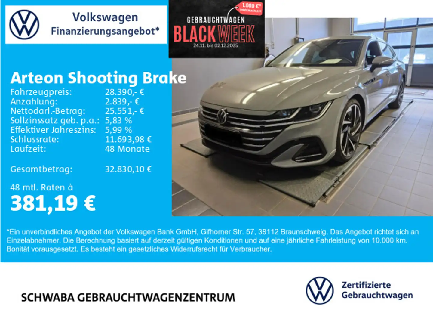 Volkswagen Arteon R-Line 2.0 TSI DSG*AHK*20" Grau - 1