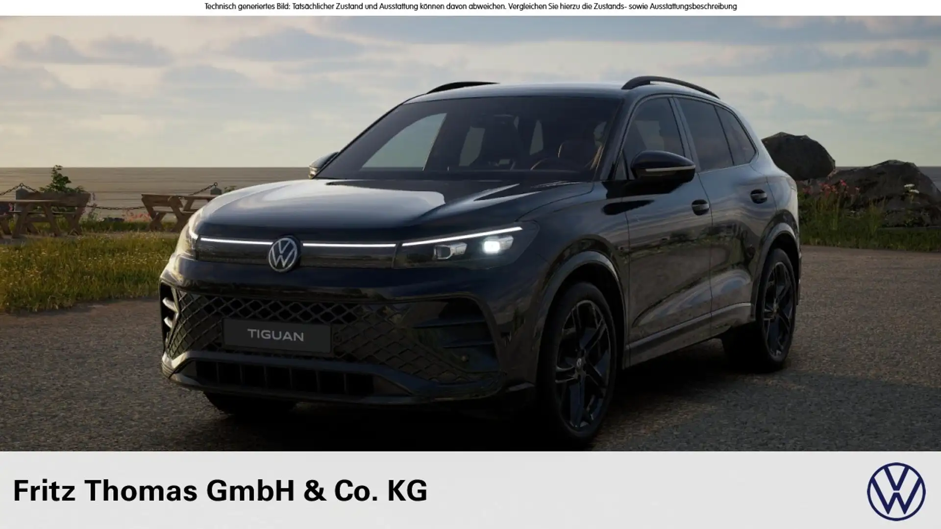 Volkswagen Tiguan 1.5 eTSI DSG R-Line LED Navi AHK RKamera Klima Schwarz - 1