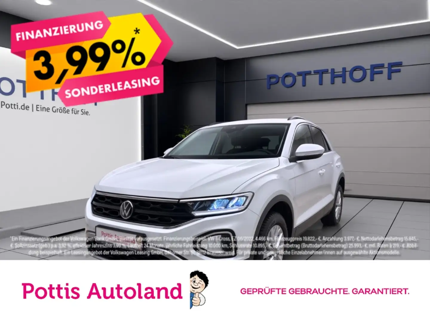 Volkswagen T-Roc 1.0 TSI LIFE PDC LED NAVI LM16 Weiß - 1
