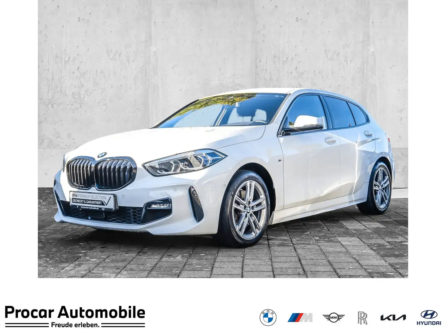 BMW 118 i M Sport RFK NAVI LED PDC V+H DAB Parkass. Wit - 1