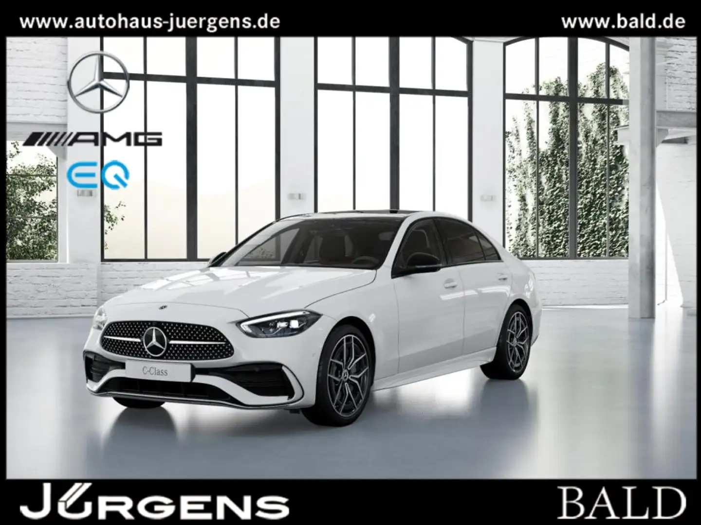 Mercedes-Benz C 200 AMG-Sport/Pano/Burm/Night/Sitzklima/Distr Weiß - 1
