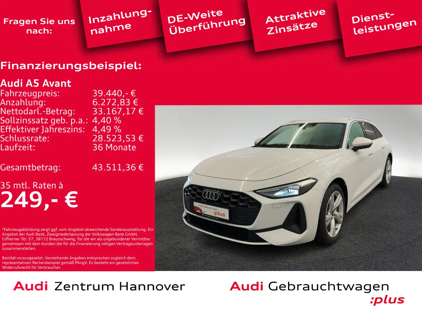Audi A5 2.0 TFSI Kamera AHK Sportsitze ACC Weiß - 1