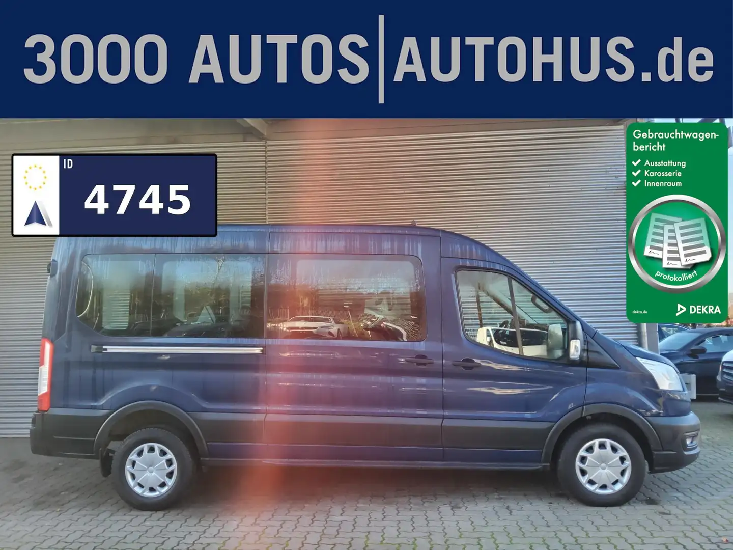 Ford Transit 2.0 TDCi Trend L3H2 9-Sitze Navi Shz DAB Blau - 1