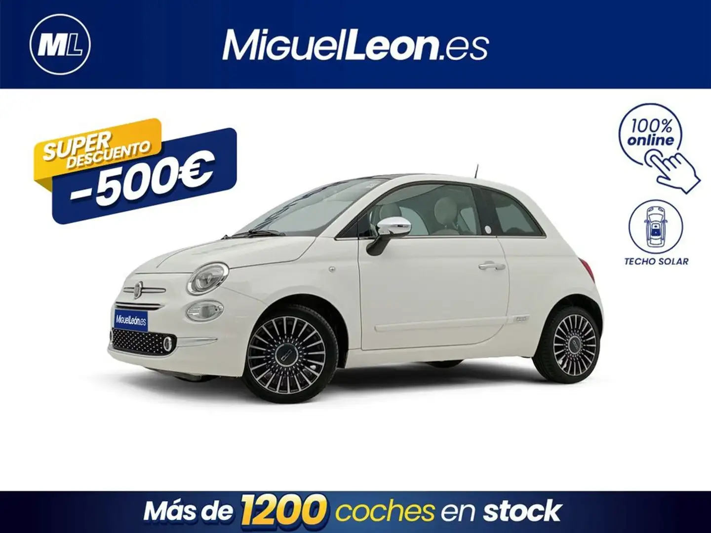 Fiat 500 1.2 Mirror Blanco - 1