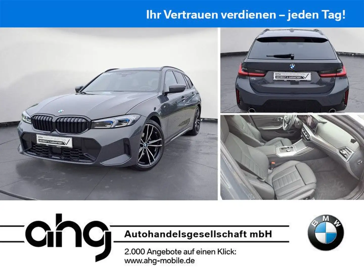 BMW 320 i Touring M Sport Standhzg. AHK HiFi ACC Pano Grau - 1