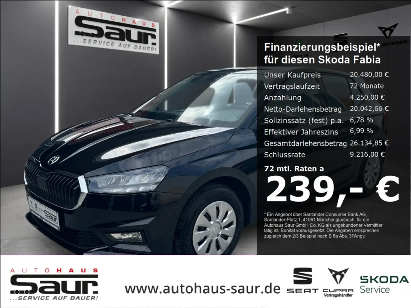 Skoda Fabia Selection 1.0 TSI LED SMART LINK DAB PDC KLIMA ISO Noir - 1