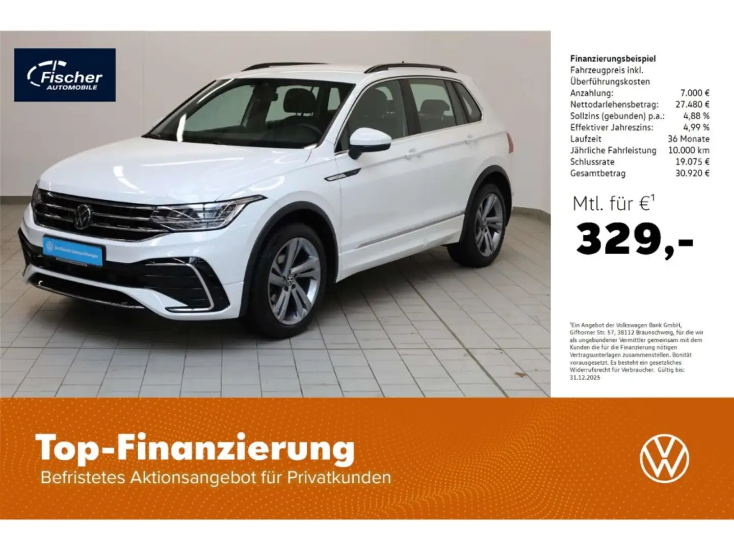Volkswagen Tiguan 2.0 TDI SCR R-Line Weiß - 1