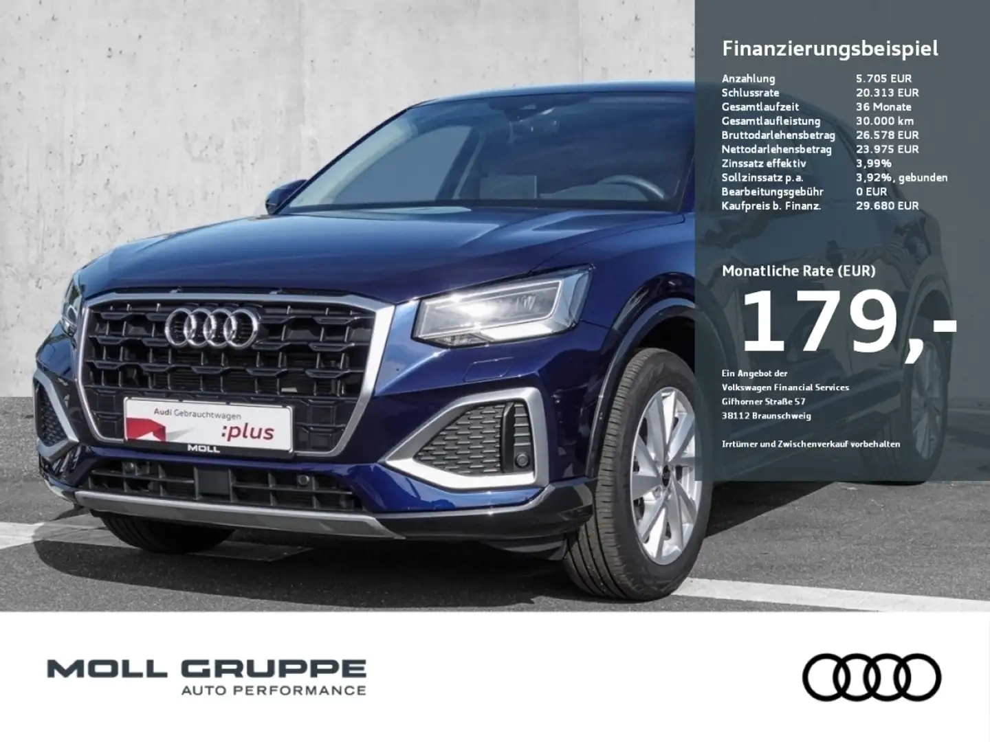 Audi Q2 Advanced 35 TFSI (AHK*LED) LM EL.HECK FLA Blau - 1