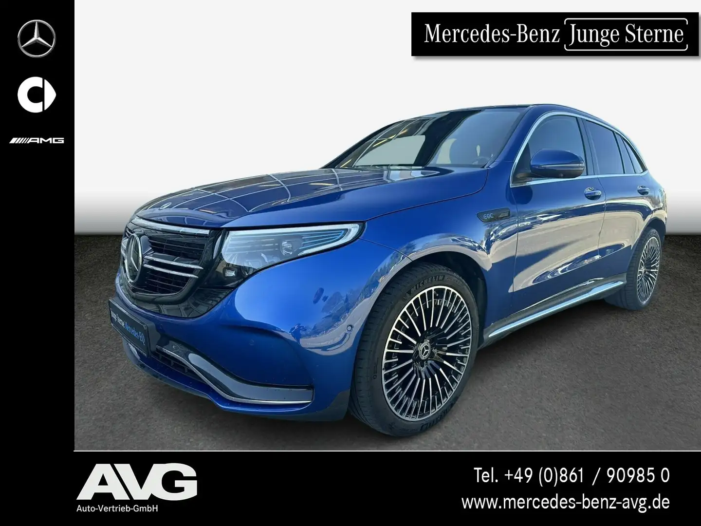 Mercedes-Benz EQC 400 EQC 400 4M AMG 360° MULTIBEAM SCHIEBEDACH KEYLES Modrá - 1