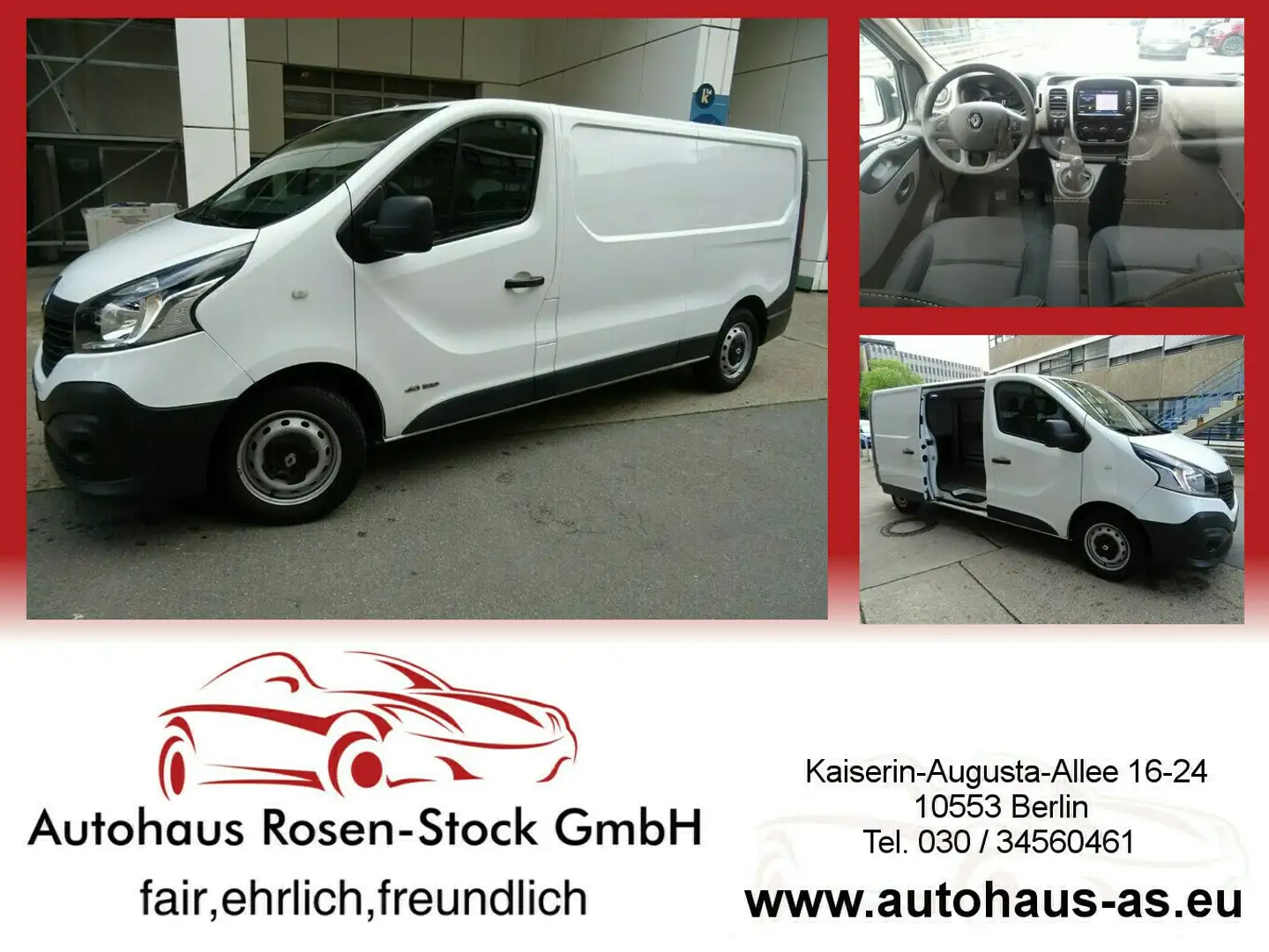 Renault Trafic 1,6 dCi 120 Komfort L2H1 Standh,Kastenwagen Білий - 1