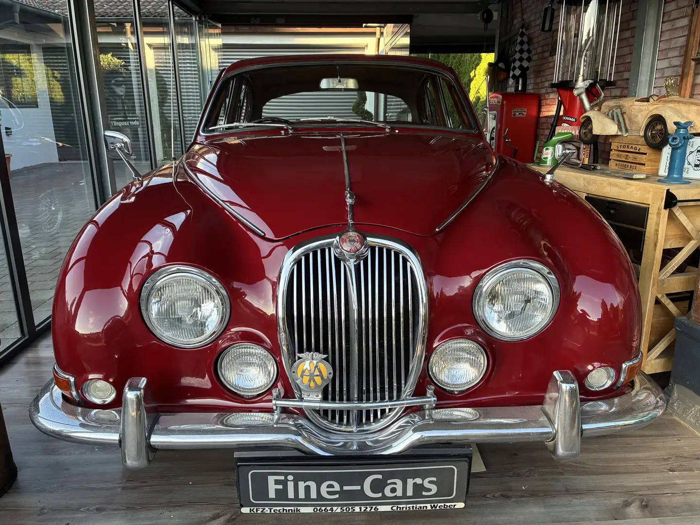 Jaguar S-Type Oldtimer ältere Restauration Chromspeichen H-Zu Czerwony - 1