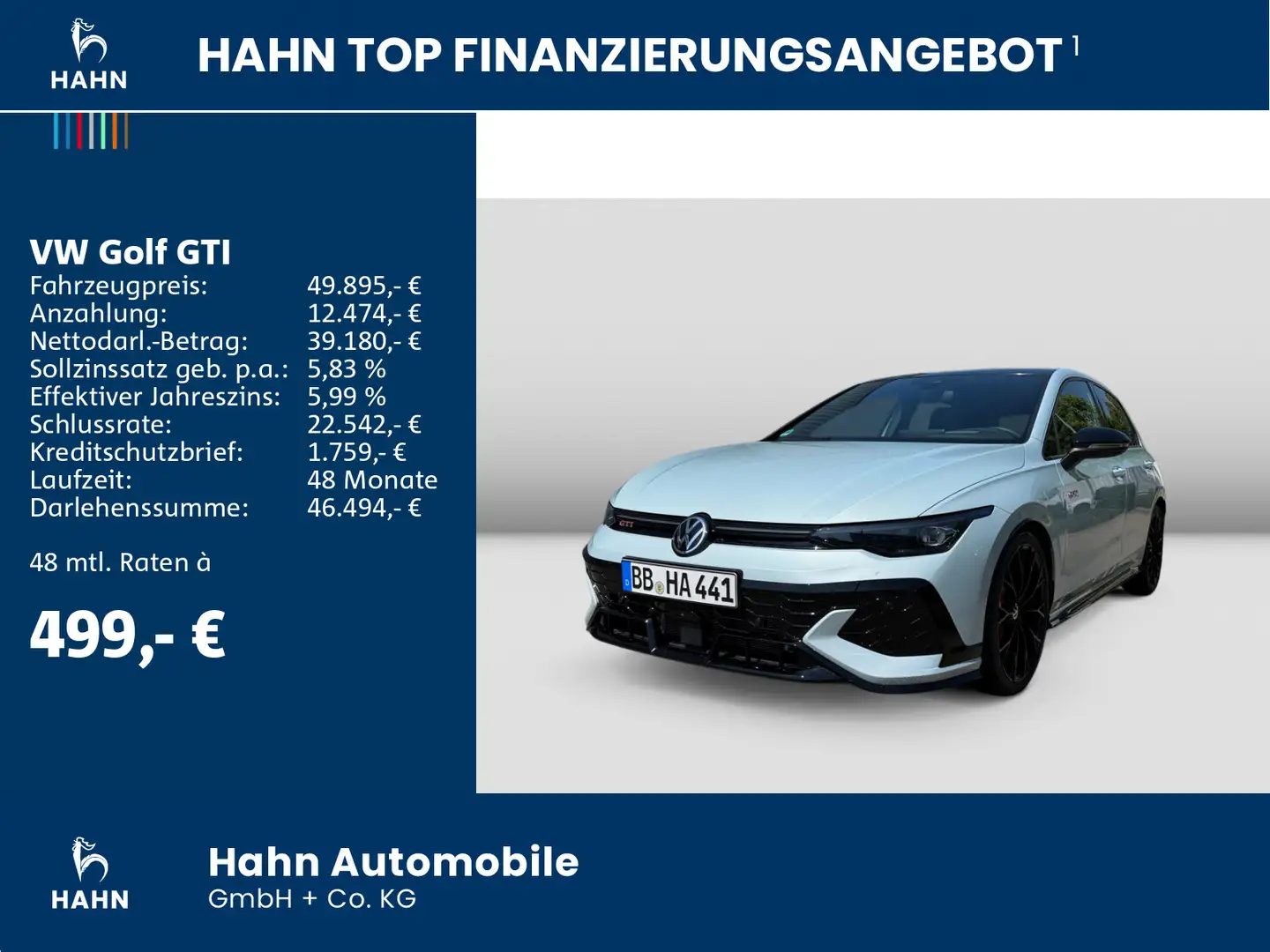 Volkswagen Golf GTI Clubsport 2,0l 300PS Pano DCC Sport-AGA Blau - 2