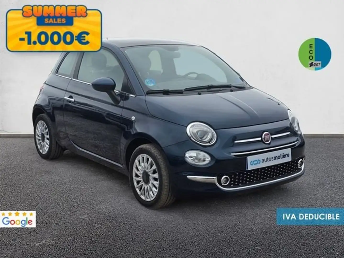 Fiat 500 1.0+Hybrid+Dolcevita+51+kW+%2870+CV%29 Azul - 2